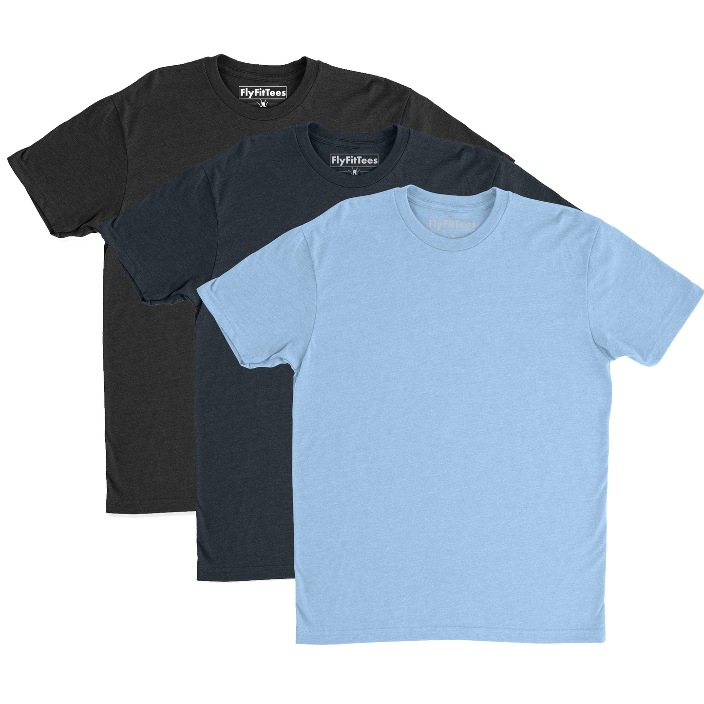 SoFly Original Perfect Fit Tee - 3 Pack - Black & Blue All Over