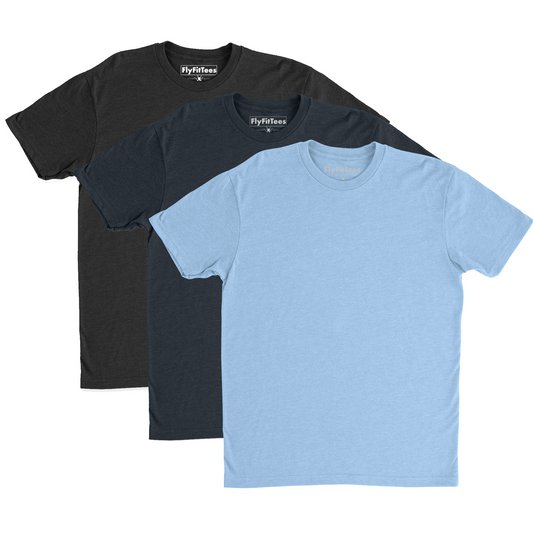SoFly Original Perfect Fit Tee - 3 Pack - Black & Blue All Over