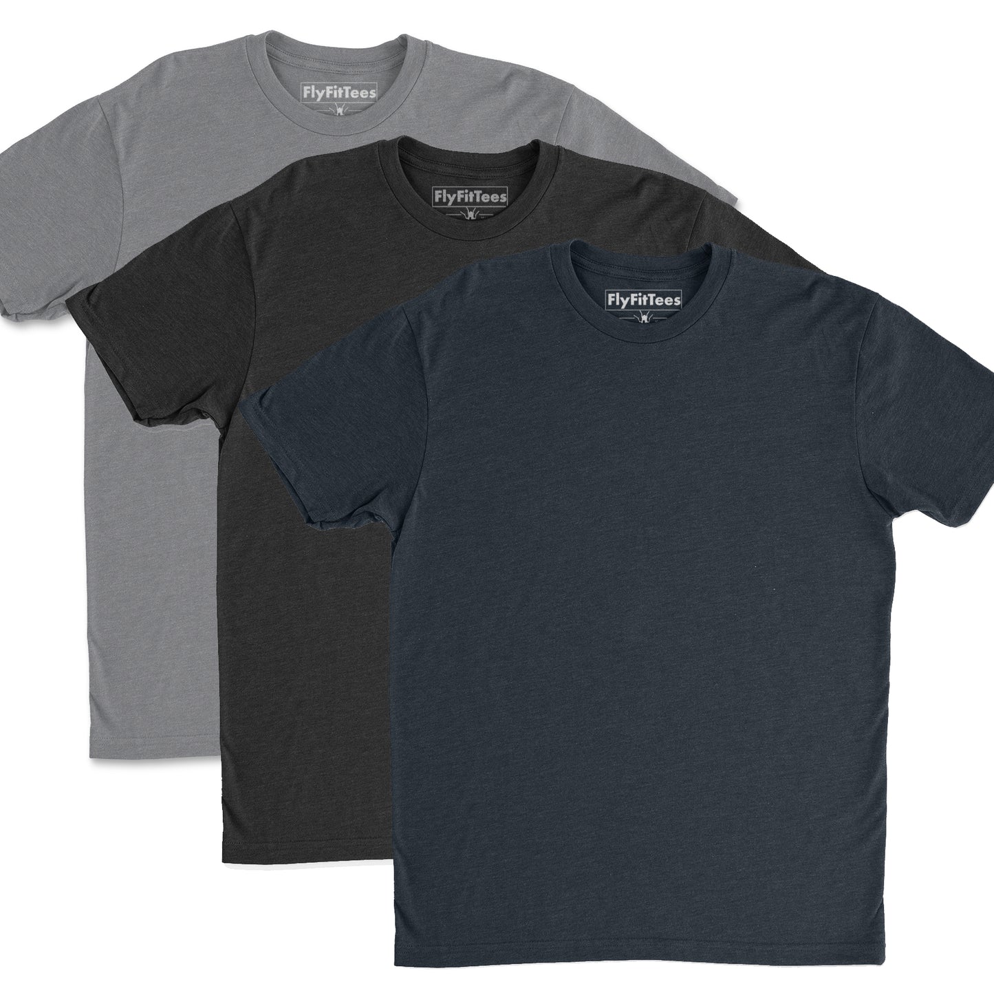 SoFly Perfect Fit Tee - 3 Pack - Black Gray Navy Dad Bod DadBod Shirt ...
