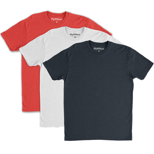 SoFly Original Perfect Fit Tee - 3 Pack - 'merica Red White Blue